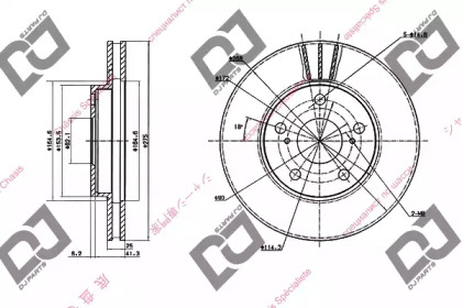 Тормозной диск DJ PARTS BD1454